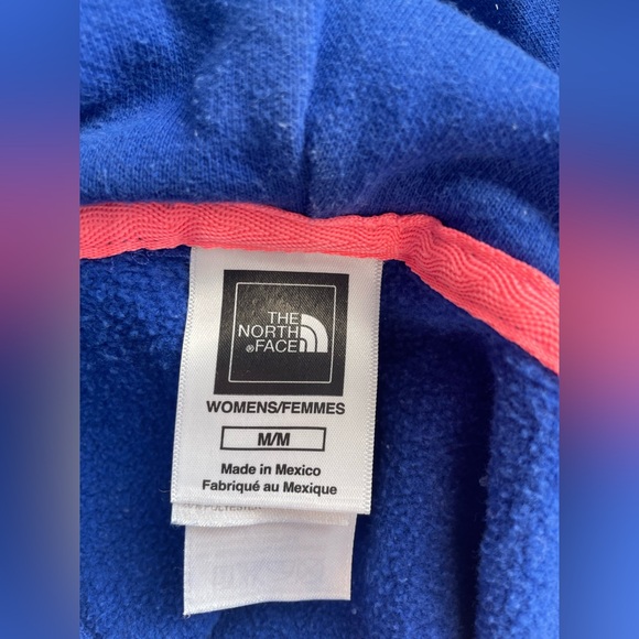 The North Face Hoodie, Bright Blue & Neon Pink, Women's Size Medium - Picture 4 of 6